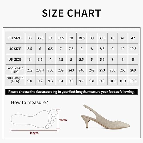 Iconic Greatonu Pointed Toe Sandals Slingback Kitten Heel Pointed Toe Pumps