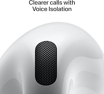 Apple AirPods 4 Wireless Earbuds, Bluetooth Headphones, Personalised Spatial Audio, Sweat and Water Resistant, USB-C Charging Case, H2 Chip, Up to 24 Hours of Battery Life, Effortless Setup for iPhone