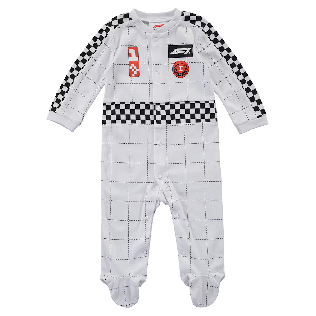 Iconic Formula 1 Boilersuit - White- Baby